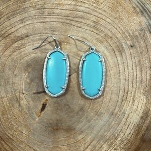 Kendra Scott Earrings—Turquoise/Silver